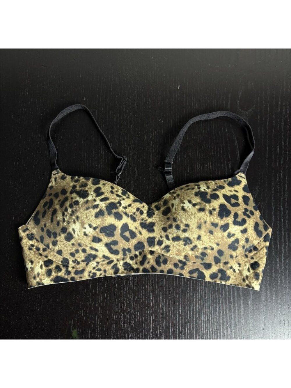 EBY Womens XS All Day Balconette Push Up Bra, Leopard/Cheetah Print, Wireless